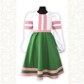 Платье Дмитра с фартуком, габардин- фото 1